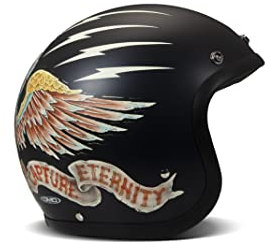 DMD Vintage Eagle Open Face Helm Jethelm Motorradhelm, S