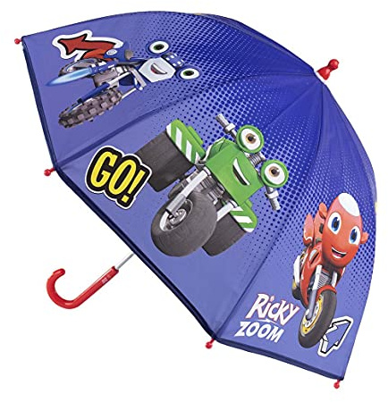 Cerdá - Paraguas Manual Infantil de Ricky Zoom - Licencia Oficial Disney