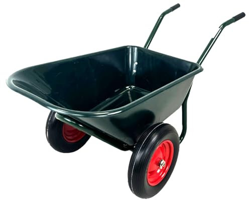 2-Rad Schubkarre Gartenschubkarre Schiebkarre Gartenkarre 100l 160kg (Metall | Kunststoff/Luftrad | PU-Rad) (Kunststoff | Luftrad) (Kunststoffwanne + PU Räder) Nach Auswahl
