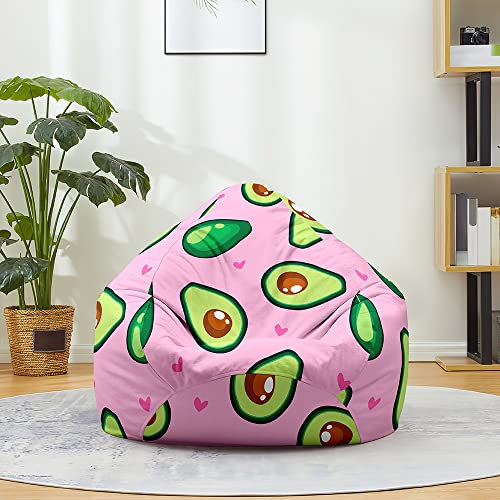 Highdi Sitzsack ohne Füllung für Erwachsene Teenager Aufbewahrung Stofftier Sofa Sack Kissen Sessel BeanBag Sitzsäcke für Outdoor & Indoor Gaming (Avocado,XL:100x120cm)