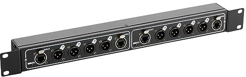 Pronomic NetCore SR-3M Multicore-Rackbox M/M Dual - Rackeinheit mit 2x 4 XLR-Buchsen (male) und 4x RJ45 Buchse - zur Übertragung analoger oder digitaler Signale über Netzwerkkabel
