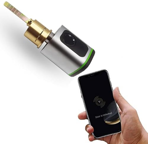 Simpled Smart Night Latch Lock, Fingerprint Keyless Security Entry Door Lock, Smartphone Access, Alexa & Google Home with WiFi Bridge(Sold Separately) - Designed for The UK Weather