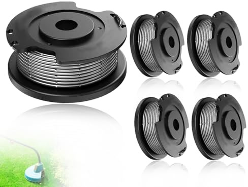 Lhbwhiz 4 stycken trådspolar kompatibla med Bosch grästrimmer ART 23SL, ART 26SL ART 30-36LI, nylontrådar ersättningsspolsladd kompatibel med Bosch trimmertråd F016800569 (Φ1,65 mm/5 m)