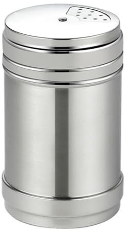 Tarros de especias de acero inoxidable con tapa para esparcir, recipiente de almacenamiento de especias para barbacoa, giratorio manualmente (21,5 cm)