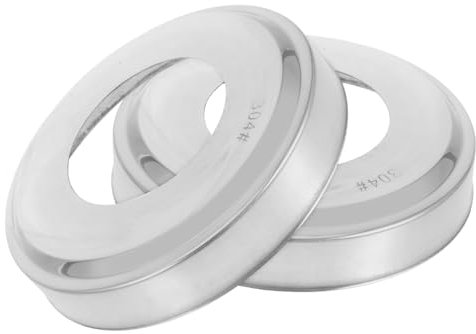 Yardwe 2pcs Stainless Steel Escutcheons for Pool Ladder Escutcheons Covers Inground Pool Handrail Covers Ladder Spare Parts Steps Plate for Swimming