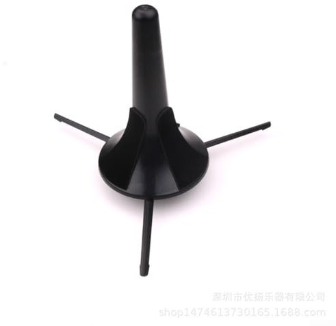 Lastdaytime Tragbarer faltbarer Trompetenständer, Stativhalter, Metallbeinbasis, Instrumentenzubehör (schwarz)