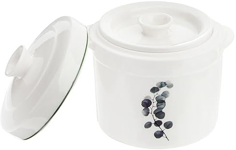 MAGICLULU Taza De De Pescado Tapa Olla De Estofado Cuenco De Cerámica Resistente Al Agua