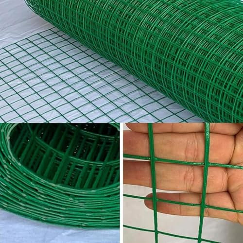 malla metálica para jardin Malla de alambre galvanizado con revestimiento verde, valla de malla de alambre for exteriores, malla de alambre resistente a la oxidación, for animales y jardines.(1.2x18m)