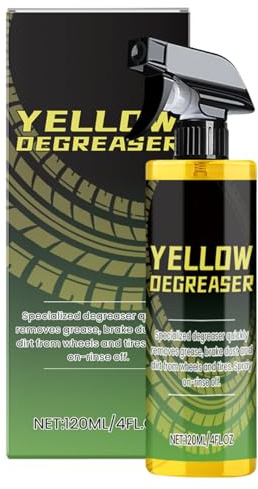 Byuexhp Limpiador de neumáticos y llantas, 120 ml, spray para el cuidado de neumáticos, quitamanchas para llantas, para coche, SUV, todoterreno, furgoneta, sedán, garaje, urbano y exterior