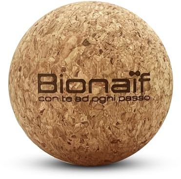 Bionaif Pallina Massaggio Piedi in Sughero Naturale per Fascite Plantare, Trigger Point e Rilascio Miofasciale. Stimola Circolazione e Riduce Tensioni