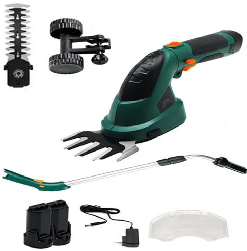 Cortasetos inalámbrico, cortadora de césped de mano con mango telescópico, ideal para mantenimiento de jardín y poda de césped