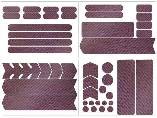 Lechengjia 44 Feuillets Protection Cadre Vélo Autocollants en Carbone | Film de Protection Cadre Vélo, Autocollants de Protection Vélo, pour Vélo, VTT (Dégradé or et violet)