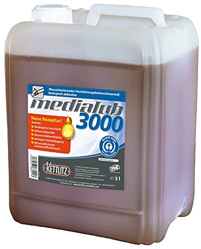 Huile à base d'eau KETTLITZ-Medialub 3000 - 5 l - Biologique - Motif ange bleu - RAL-UZ - Pour chaîne