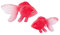 vdvelde.com - Waterworld Bluppys Goldfisch - 2 handbemalte Plastik Goldfische 5 x 2 x 2 cm