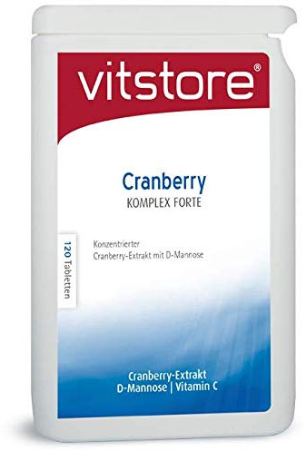 Cranberry Komplex Forte 120 Tabletten - Kombination aus Kranbeere, Vitamin C und D-Mannose