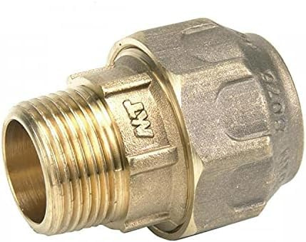 Riegopro - Raccordo filettato maschio realizzato in ottone, utilizzato come accessori per tubi di irrigazione in polietilene, disponibile in 20 mm, 25 mm, 32 mm, 40 mm, 50 mm e 63 mm (32 mm x 1)