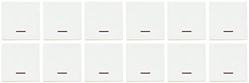 Voxura Concept Wippe Kontroll-Ausschalter mit Kalotte rot 12er Set 50 x 50 mm weiß