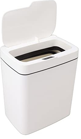Bathroom Bin, 18L Waterproof Motion Sensor Bedroom Trash Can with Lid, Automatic Touchless Garbage Bin for Bathroom Living Room Office