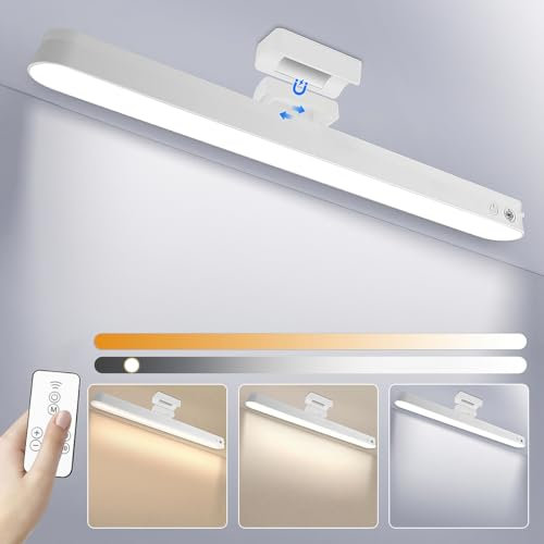 BouGPeng 40cm Unterbauleuchte Küche LED, Dimmbar Schrankbeleuchtung Kabellos 3600mAh, Vitrinenbeleuchtung LED, Küchenunterbauleuchte für Spiegel, Schreibtisch, Küche, Schrank, Vitrine und Wand…