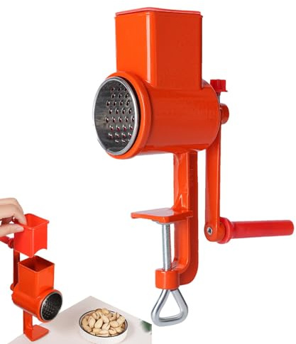 Molinillo de grano – Molinillo de café manual de aleación de aluminio, cortador de verduras versátil, triturador de queso, electrodomésticos de cocina portátil para nueces, grano, maíz, trigo, avena,