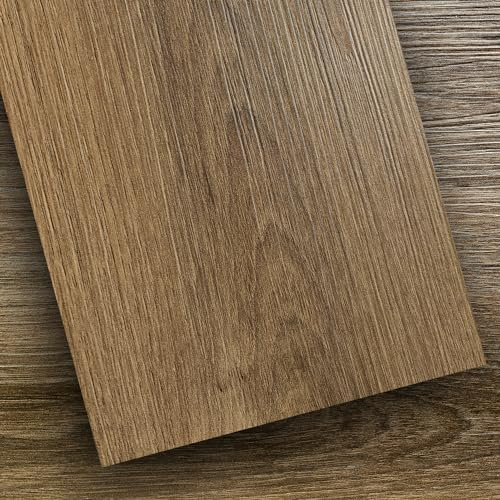 TIBBERS Suelo Vinílico Autoadhesivo, 12 Lamas de 15 x 91 cm (1,67 m²), PVC Impermeable y Recortable, Alta Adherencia, Imitación Madera, SMD006