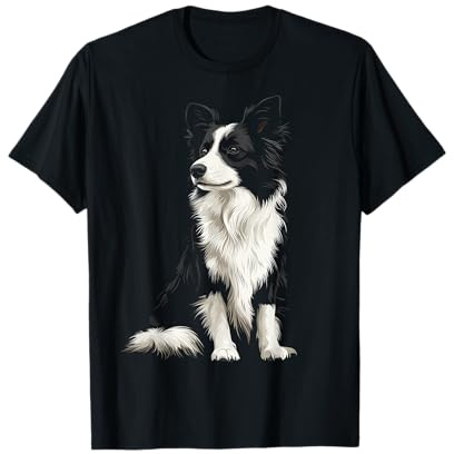 Border Collie Hundemotiv Haustier Illustration Border Collie T-Shirt