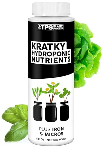 Kratky Hydroponic Fertilizer, Liquid Plant Food for Strong Growth, 8 oz