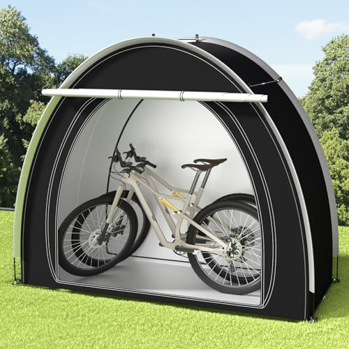 Bike Storage Tent for 1-2 Bikes, Waterproof Anti-UV Storage Tent Bicycle Motorcycle Shed Shelter, Splicable Tents for Bicycle