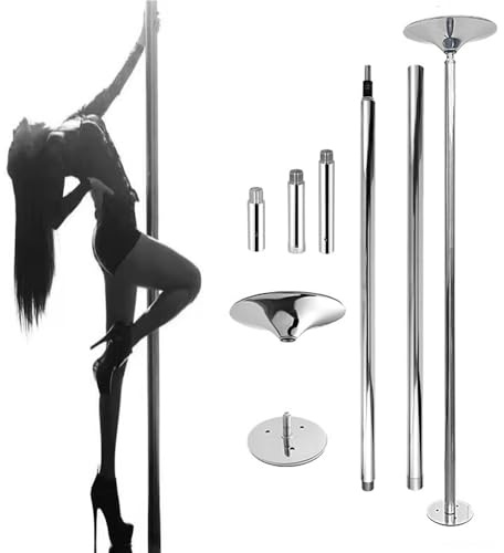 Barra Pole Dance Portatil,Kit Portátil Desmontable De Barra De Baile Estática De 45 Mm,Con Altura Ajustable,Para Ejercicio En Casa,Gimnasios,Estudios De Baile y Bares De Fiestas,Soporta Hasta 200 Kg