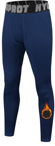 HYCOPROT Pantalon de Compression Thermique pour Garçons Collants Leggings Enfants Respirant sous-vêtements Sportif Séchage Rapide Thermiques Base Layer sous-vêtements Sport pour Football Basket-Ball