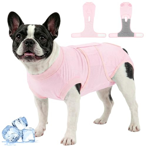 Kuos hundbody efter op, OP kropp hund kastration hund & hane, rosa, XS | Kylande hundkropp, lätt och andas, skyddar sår från läckage och repor och är idealisk för återhämtning på sommaren.