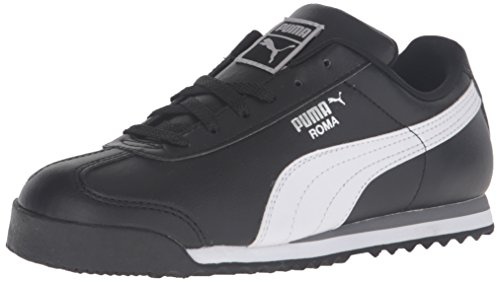 PUMA Men's Roma Basic Sneaker, Black White Silver, 11 UK