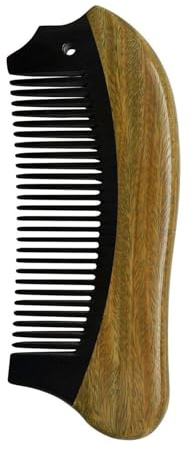 EQLEF Handmade Premium Quality Natural Sandalwood and Horn Comb