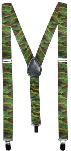 FNA FASHIONS Mens Ladies Unisex Adjustable Slim Braces Trouser Suspenders Clip On Fancy Dress