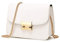 VINBAGGE Damen Umhängetasche Kleine Schultertasche Kette Tasche Clutch Mini Vintage Crossbody Bag für Hochzeit Party Disko - Weiß