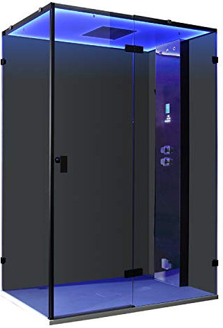 AWT AQART WATER TECHNOLOGY Dampfdusche LD111F15 schwarz/150x90/rechts