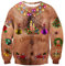 ALISISTER Hässliche Weihnachtspullover Herren Erwachsene Lustig Brusthaar Design Ugly Christmas Sweater Family Office Xmas Day Rundhals Pullover Sweatshirt XXL