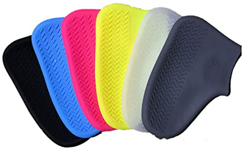 mmasport copriscarpe in silicone impermeabile, resistenti all'acqua, antiscivolo, coppia di copri scarpe da pioggia protettivi anti slip in silicone unisex, riutilizzabili
