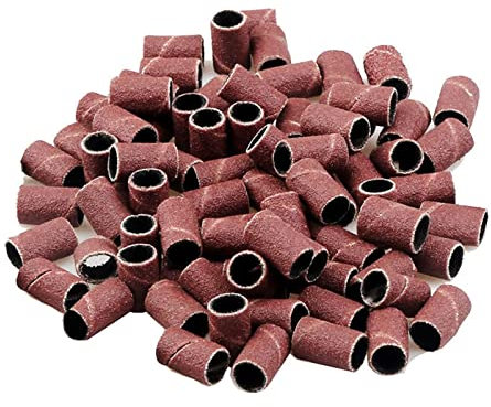 100 Piezas Bandas de Lijado para Uñas AcríLicas, Manicura, Pedicura, Taladro EléCtrico Grano, Lijar, Pulir, Recortar, Quitar Armaduras, Exfoliar(180#)