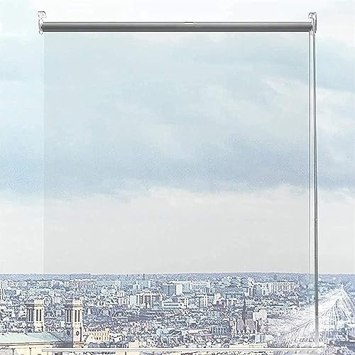 SANJIAOJIA Transparente Rollos,wasserdichte Durchsichtige Rollos Für Außenfenster Pergola,Kunststoff PVC-Trennwände Aufrollen Jalousien,Staubdichte,Regenfeste,mit Montage,Breite x Höhe (70x120cm)