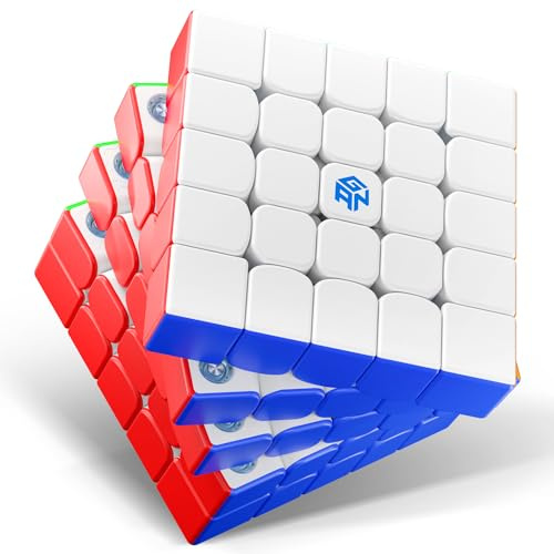 GAN Cubo de Velocidad 562 M 5x5, Cubo mágico magnético, Estructura de Doble Capa Anti-Pop para niños, Adolescentes y Adultos para Entrenamiento, competiciones, UV revestidos