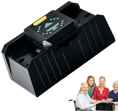 Automatisk kortblandare, kortblandare | automatisk 2-däcks kortblandare – batteridriven elektrisk pokermixer med 2 kortplatser, spelkortsblandare för hemfest kortspel, poker | batteridriven elektrisk pokermixer med 2 kortplatser, spelkortsblandare för hemfest kortspel, poker