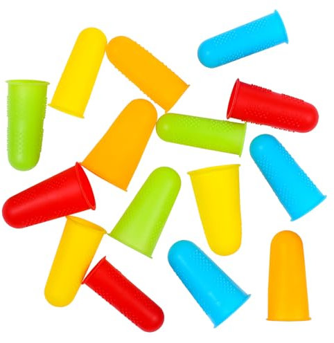 SEWOART 15stücke Fingerschutz Aus Silikon Für Nähen Gartenarbeit Schutz Vor Fingerabdrücken Fingerrissen Elastisch Und Wiederverwendbar