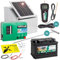 VOSS.farming Komplett-Set mit 12V Weidezaungerät und 12W Solarsystem GreenEnergy inkl. 88Ah Akku