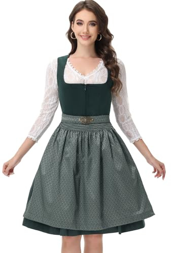 ELFIN Women's German Dirndl Dress Bavarian Oktoberfest Carnival Costumes for Holiday(60cm)