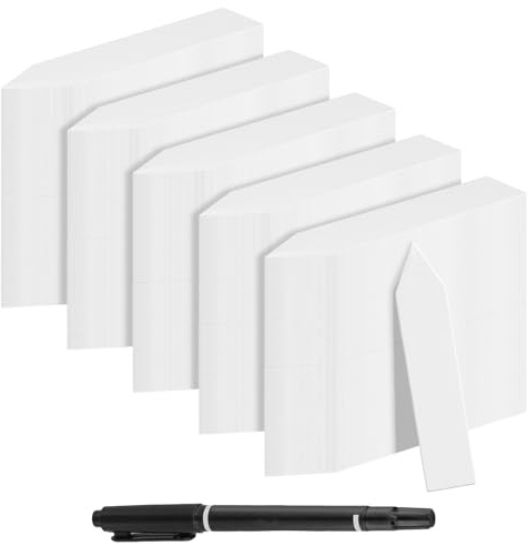 SYUTBOU 1000 Stk Pflanzenschilder Kunststoff, 10 x 2 cm Pflanzenstecker Weiß Zum Beschriften, Gartenschilder Pflanzen Draussen Plastik für Draussen Garten