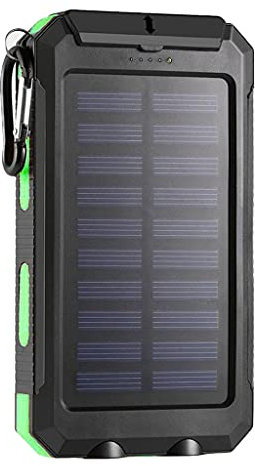 Uqezagpa Solar 20000mAh Solar USB Puerto externo para Smartphone con luz LED