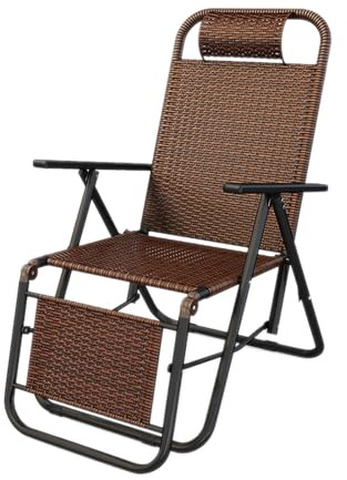 Reclining Beach Chair - Outdoor Lounge Chair, Folding Patio Recliner for Sitting and Sleeping, Dual Purpose Garden Sun Lounger, Perfect Pool Lawn Use