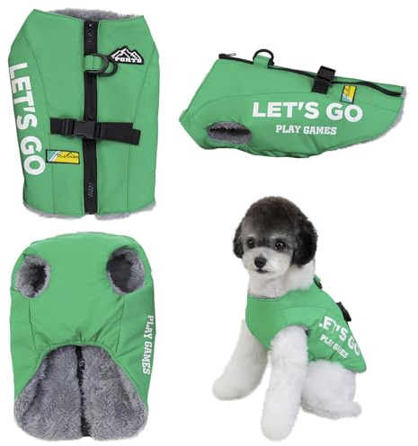 Izefia Hundrock husdjurskläder kallt väder rockar utomhus sportjacka fleece foder varm tröja vinter tjock kläder Los Gå bergsbestigningsväst kappa för liten hund medium katt