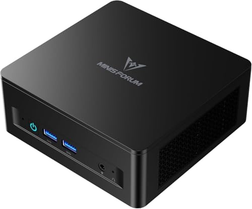 MINIS FORUM UM690L Slim Mini-PC, AMD Ryzen 9 6900HX (8 Kerne/16 Threads, bis zu 4,9 GHz), 32 GB LPDDR5, 1 TB PCIe 4.0 SSD, DP/HDMI 2.1/USB 4, 4 × USB Typ-A, Wi-Fi 6E/Bluetooth 5.3